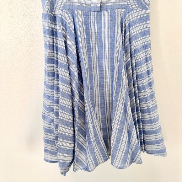 | fashion on earth • striped sleeveless button down a line mini dress • small | - Picture 9 of 12